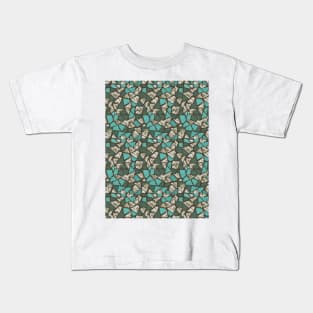 Triangle mosaic dark green Kids T-Shirt